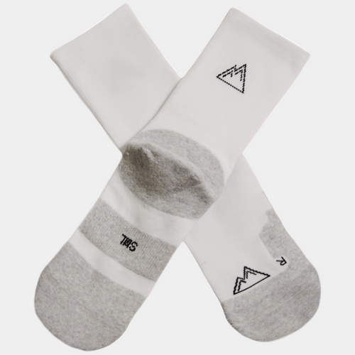 3x Pairs Crew Socks - White