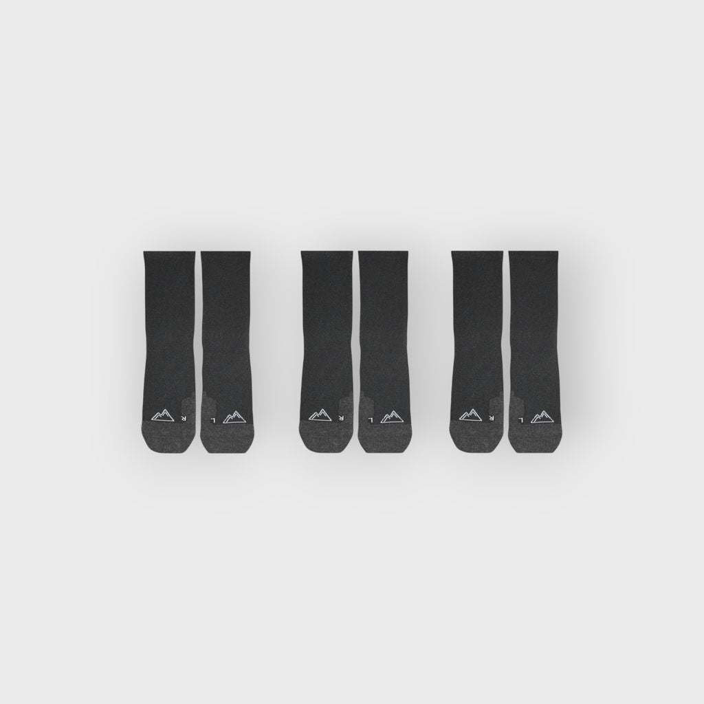 3x Pairs Crew Socks - Black