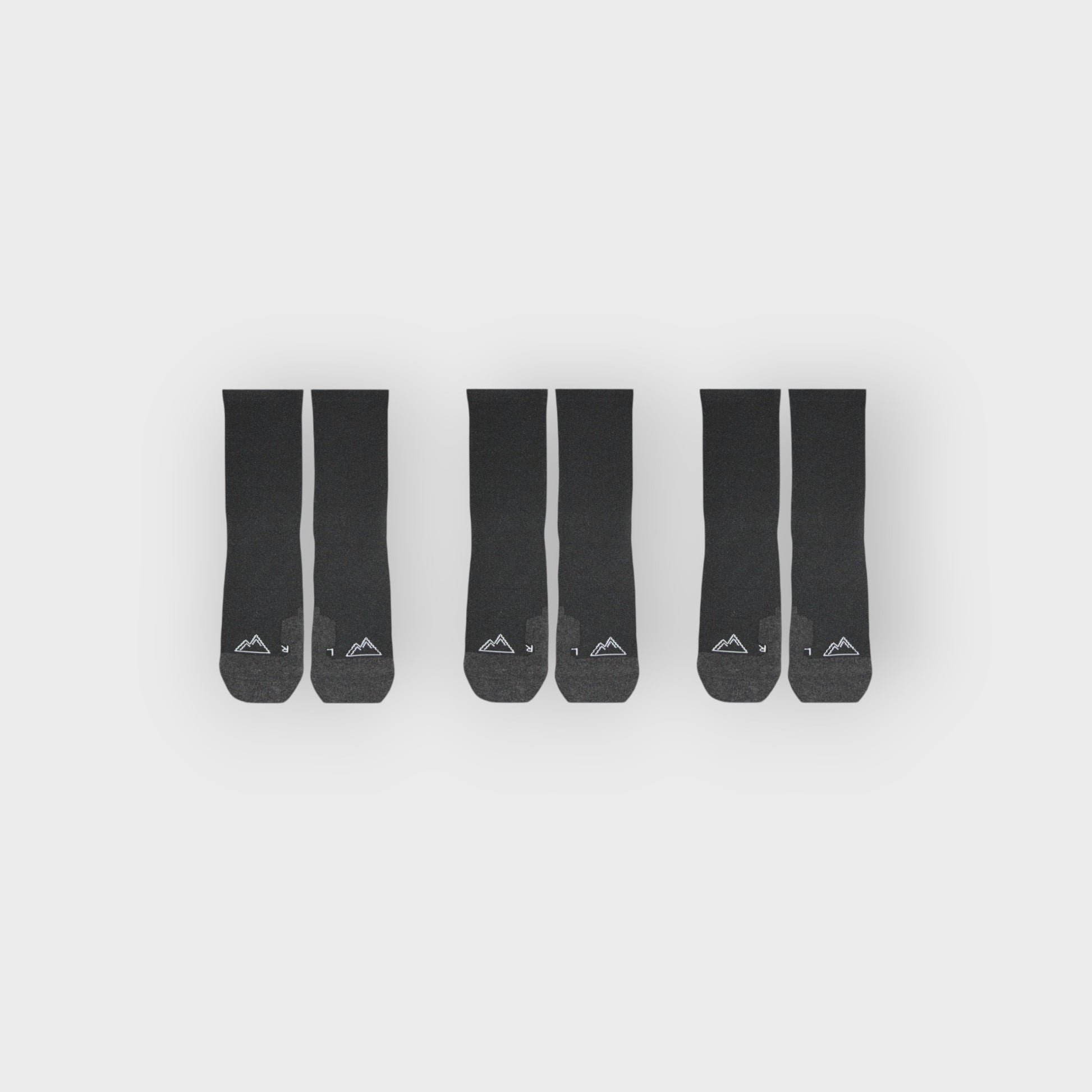 3x Pairs Crew Socks - Black
