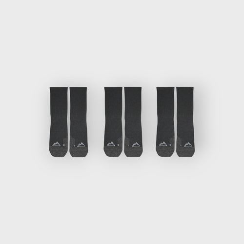 3x Pairs Crew Socks - Black