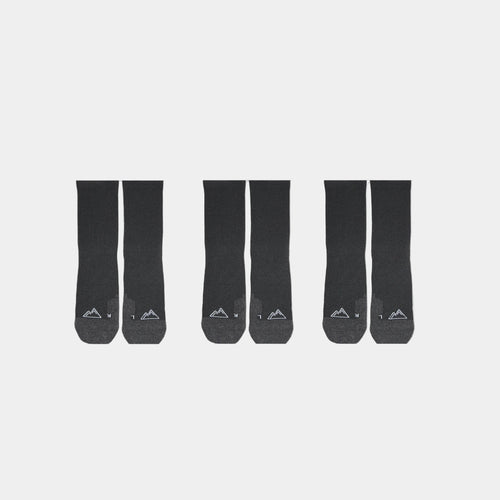 3x Pairs Crew Socks - Black
