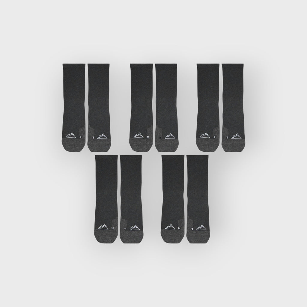 5x Pairs Crew Socks - Black