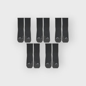 5x Pairs Crew Socks - Black