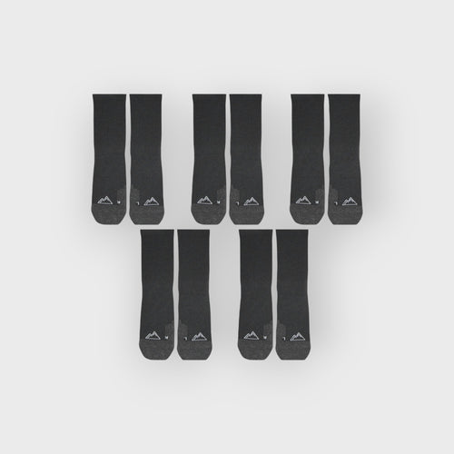 5x Pairs Crew Socks - Black