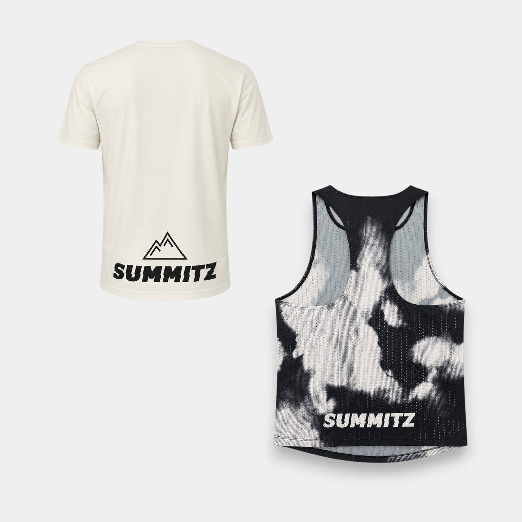 Performance Tee & Aeris Flow Vest - White & Charcoal Camo