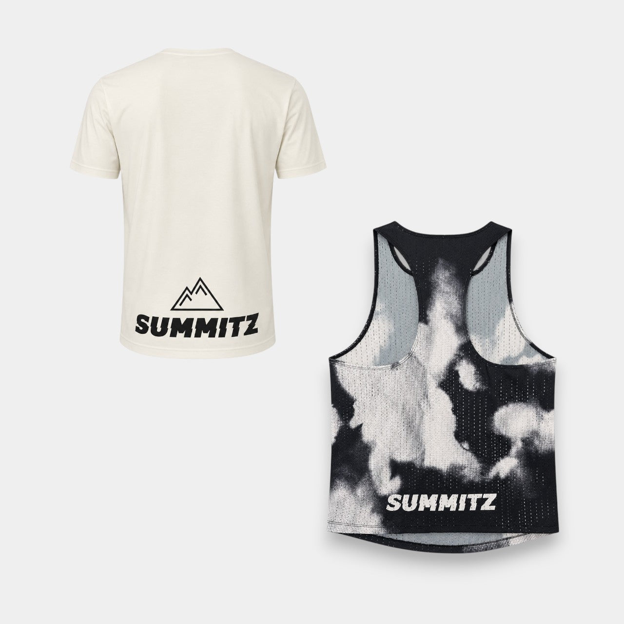 Performance Tee & Aeris Flow Vest - White & Charcoal Camo