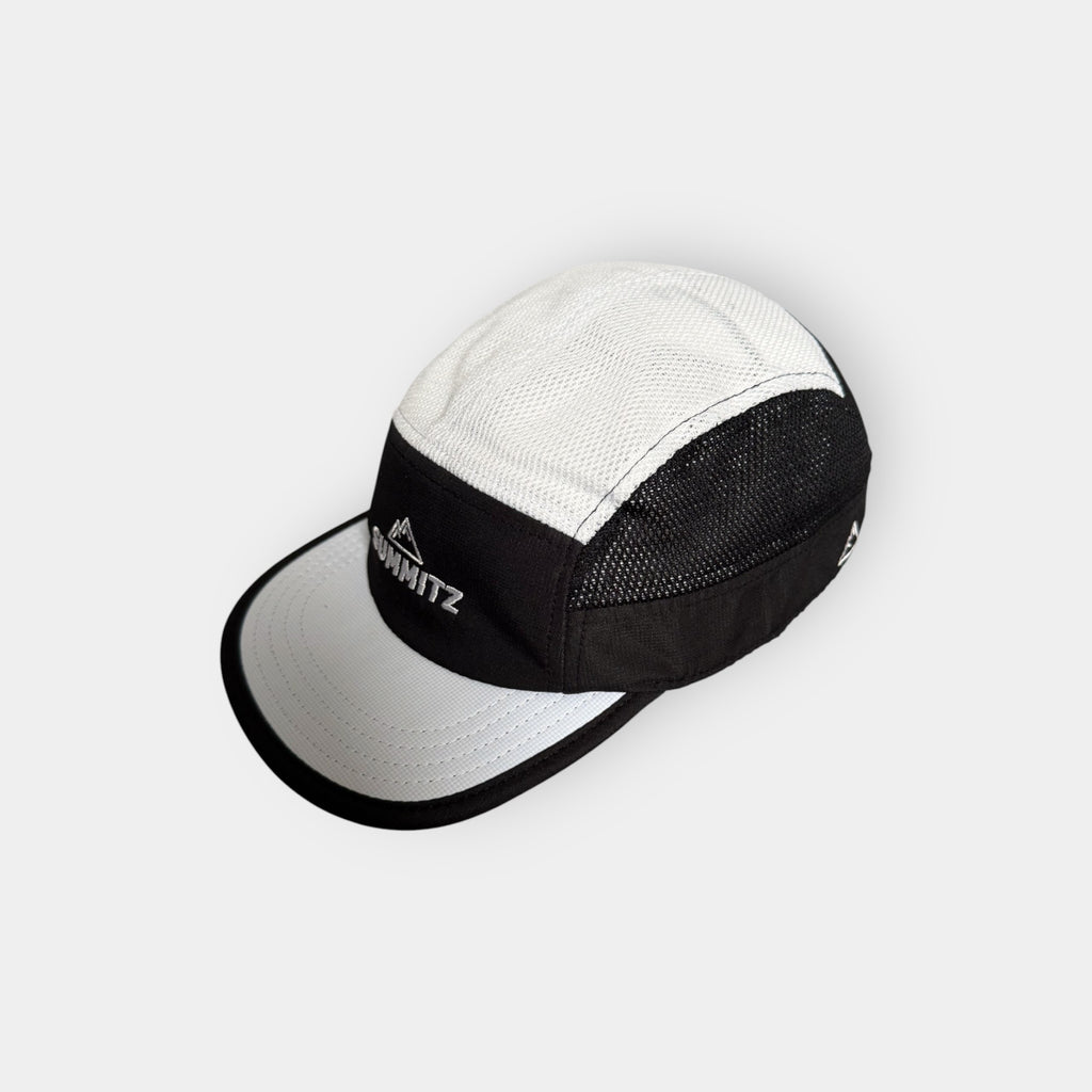 Aeris Running Cap - Black & White