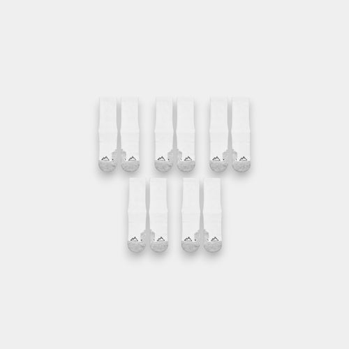 5x Pairs Crew Socks - White