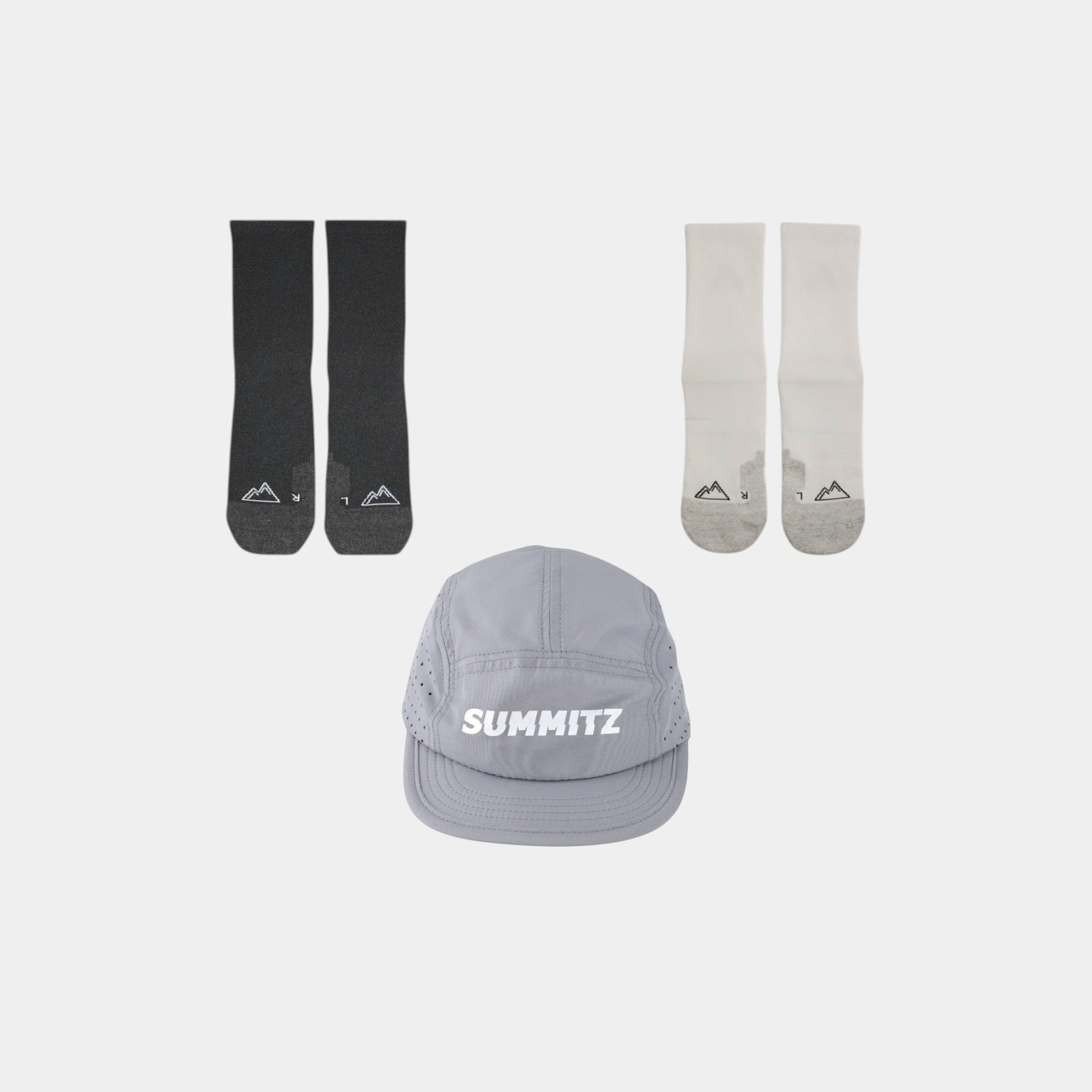 Elite Light Grey Bundle - 1x Cap 2x Socks