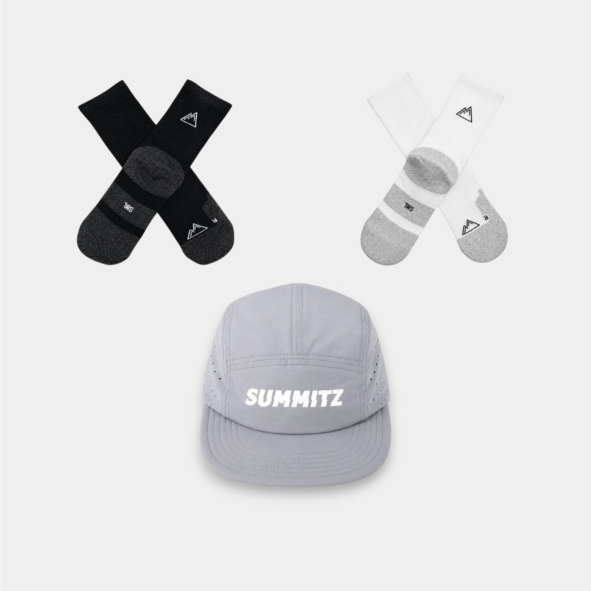 Elite Light Grey Bundle - 1x Cap 2x Socks