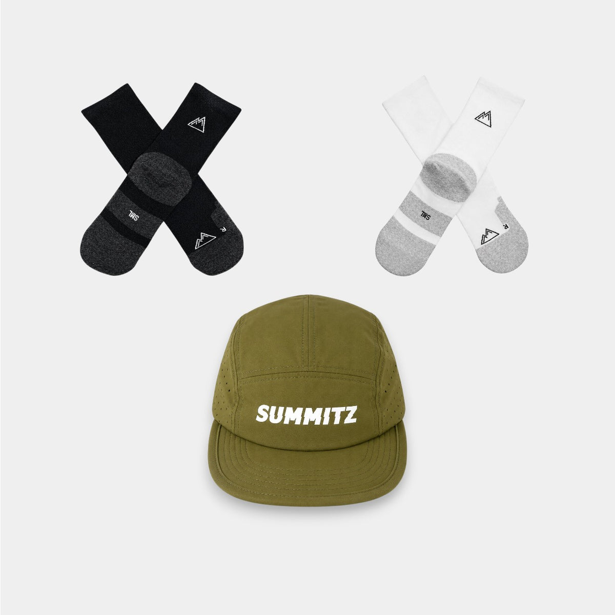 Elite Khaki Bundle - 1x Cap 2x Socks